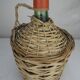 Ancienne bouteille rotin osier déco vintage bottle rattan wicker