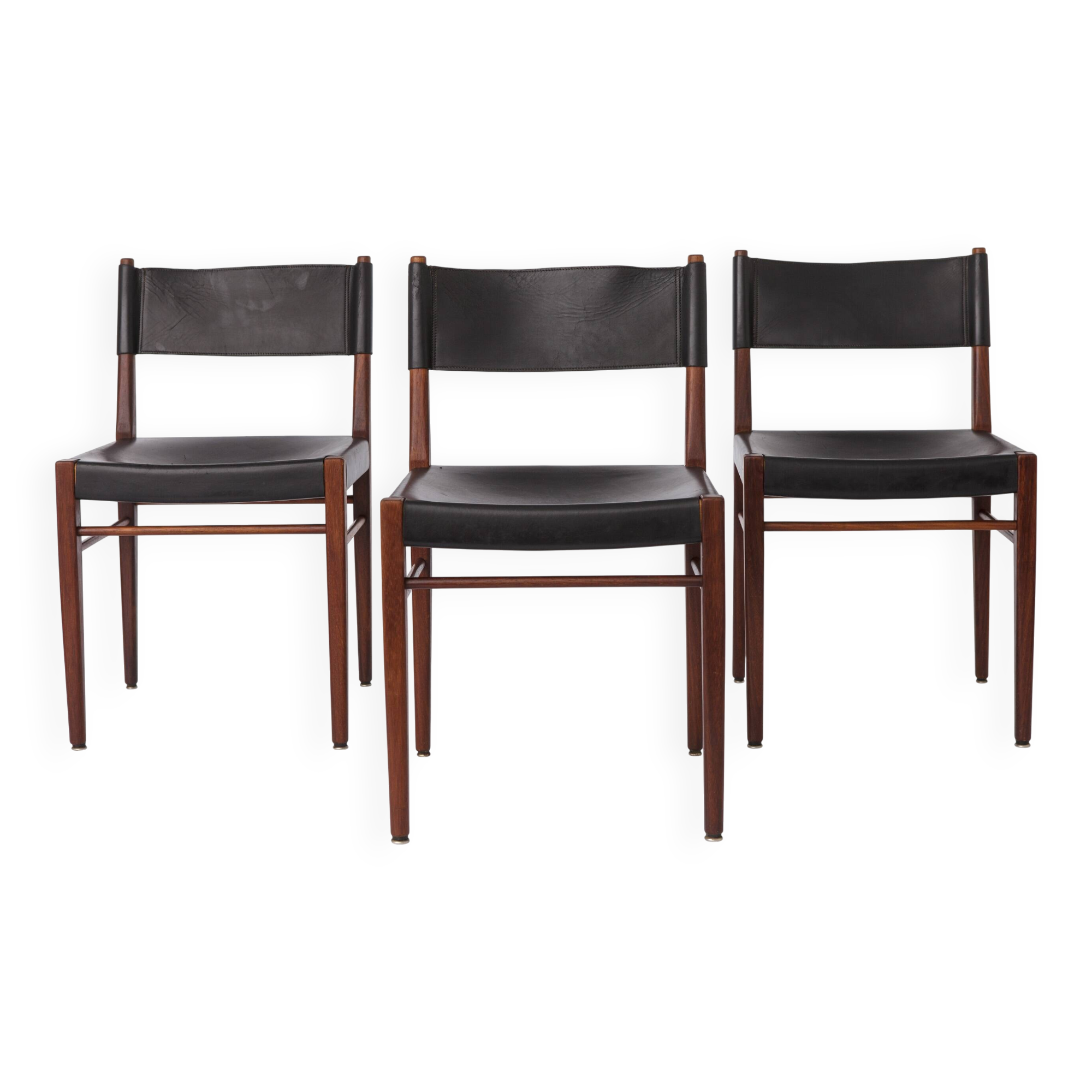 Ensemble de 3 chaises de salle à manger Helmut Magg – Modèle 3024 pour Deutsche Werkstätten