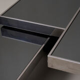 Set of 3 low tables in black mirror Cidue