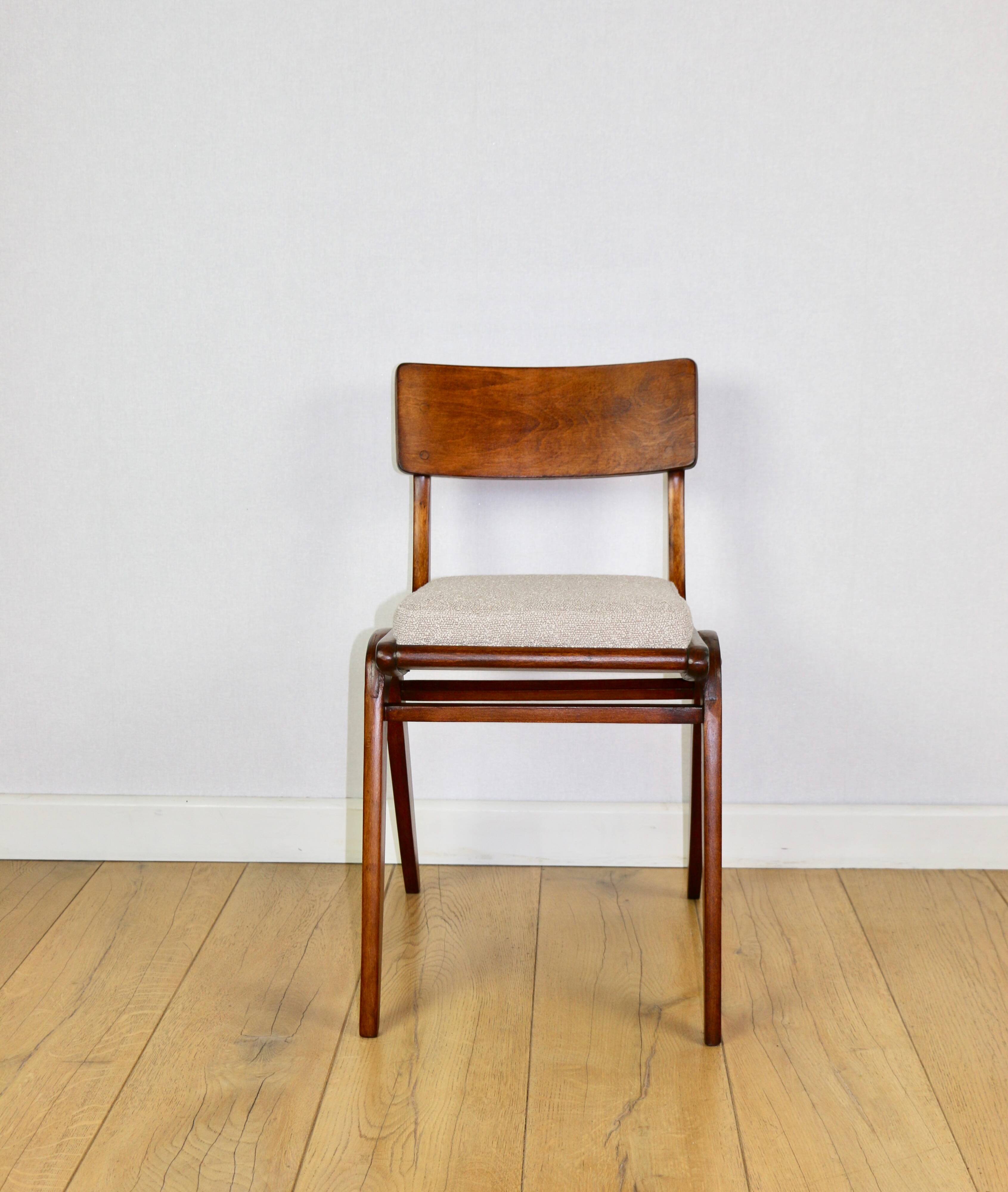 Skoczek Jumper chair beige boucle from the 70s