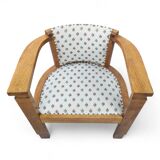 Paire de fauteuils club sculpturaux Art Déco, années 1930