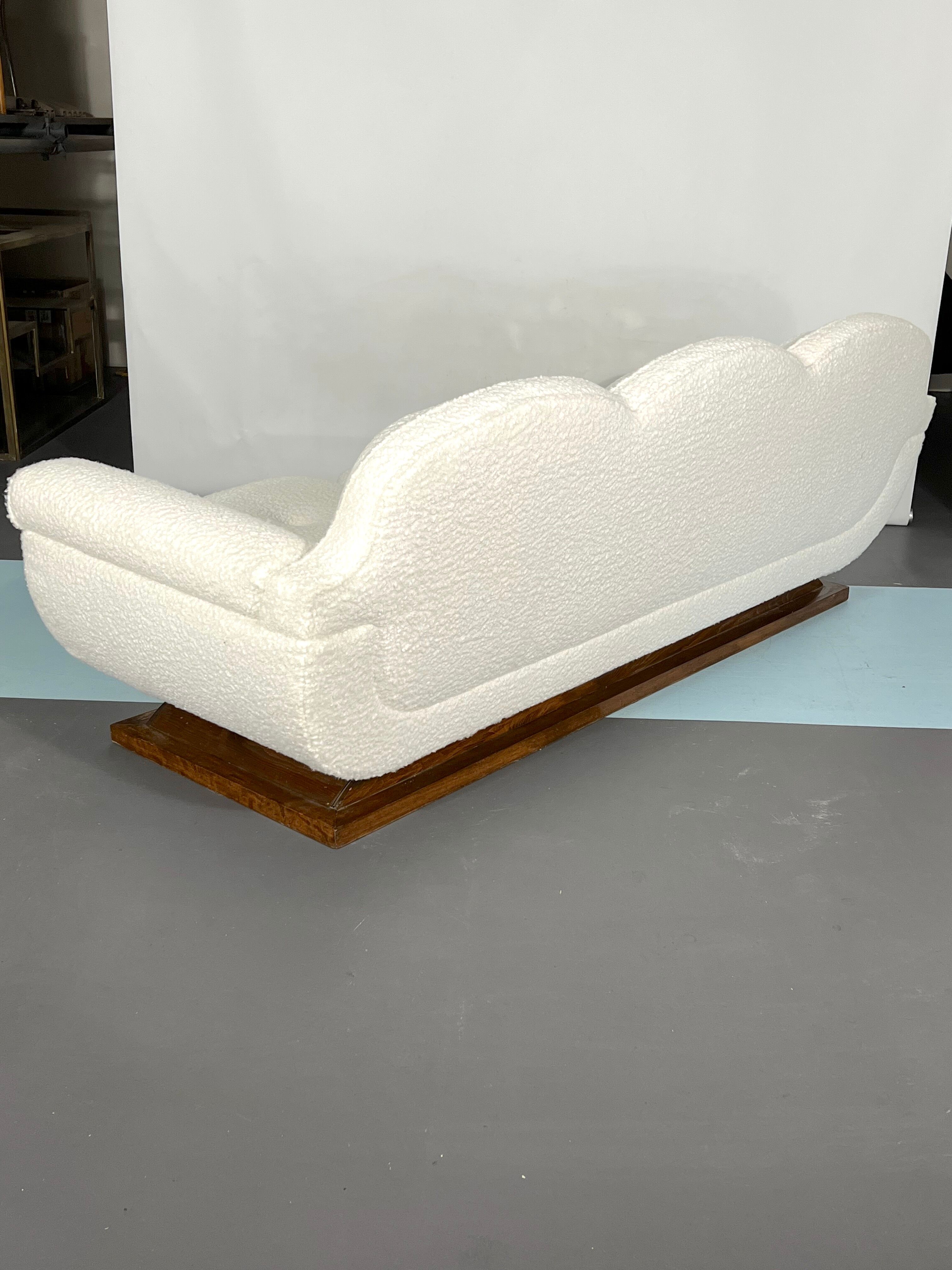 Mid-century White Art Deco sofa and armchair. Italy 1930s