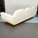 Mid-century White Art Deco sofa and armchair. Italy 1930s