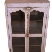 Armoire vitrée ancienne en teck birman
