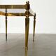 Mid-century German Hollywood neoclassical brass and glass side table from the 1950s.
