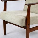 Vintage Beige Club Armchair, 1970s