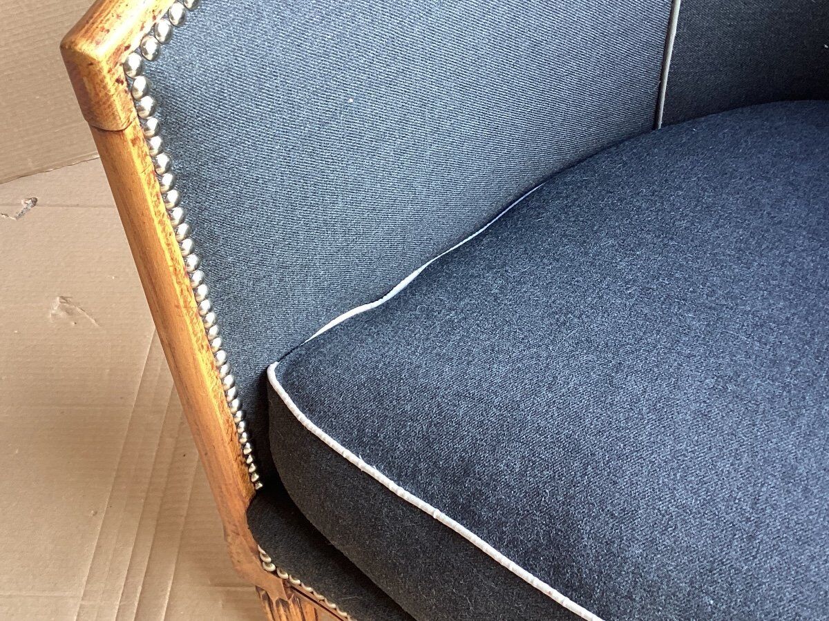 Armchair shepherdess gondola Art Deco 1930 redone