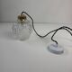 LOT OF 3 OLD VINTAGE BUBBLE GLASS HANGER LIGHTS
