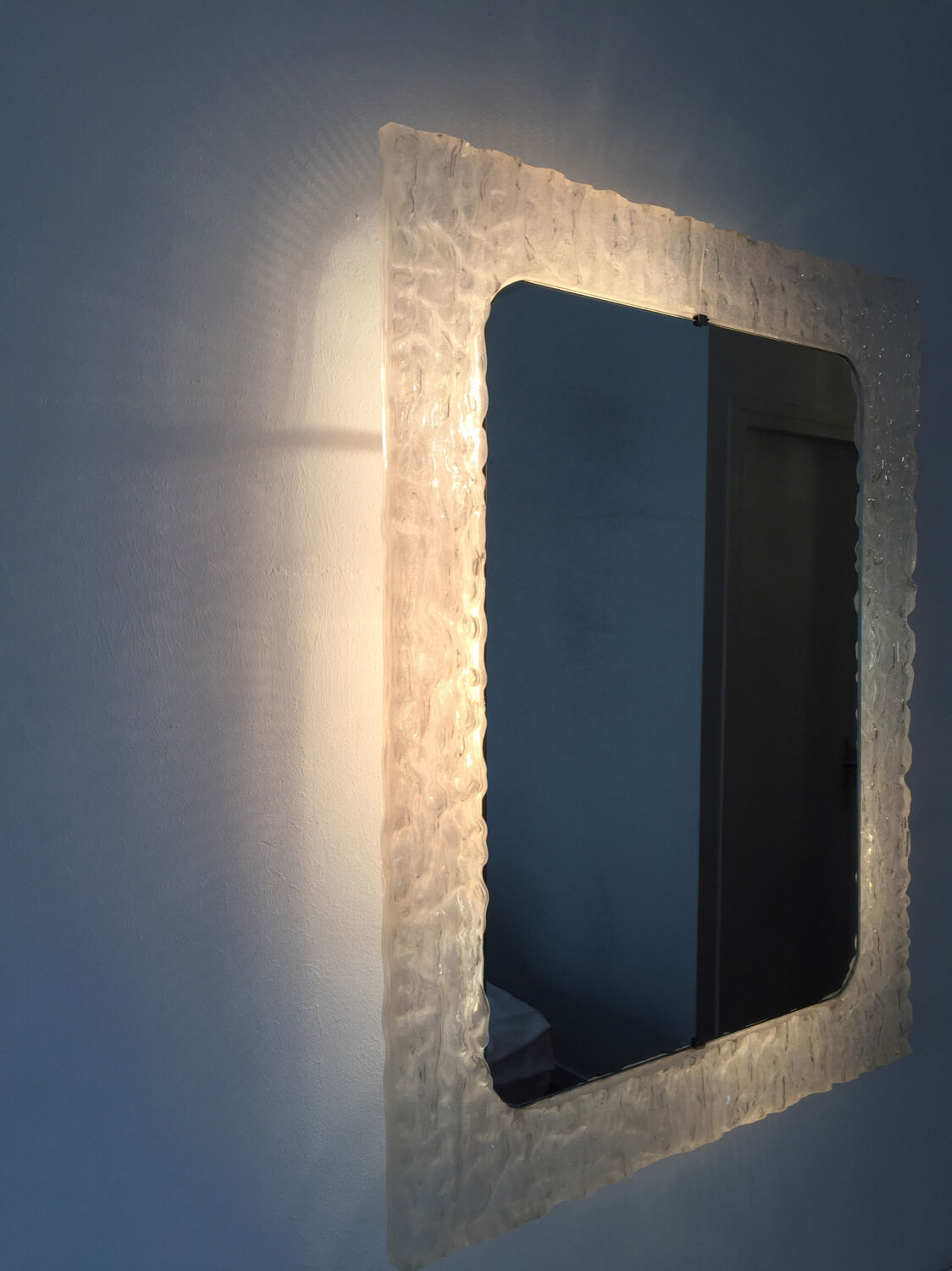 Vintage retro illuminated mirror