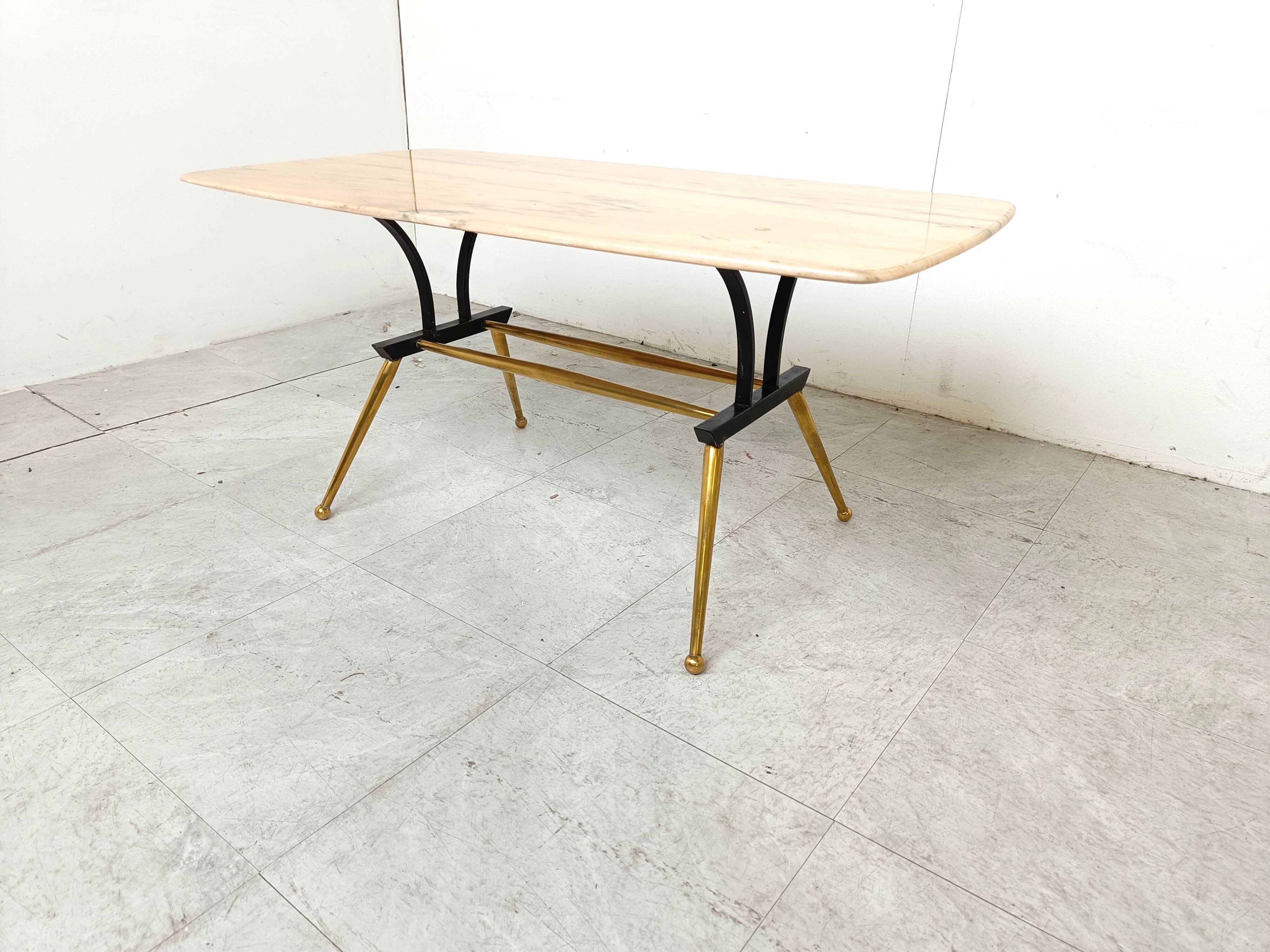 Table basse vintage italienne en marbre, 1950