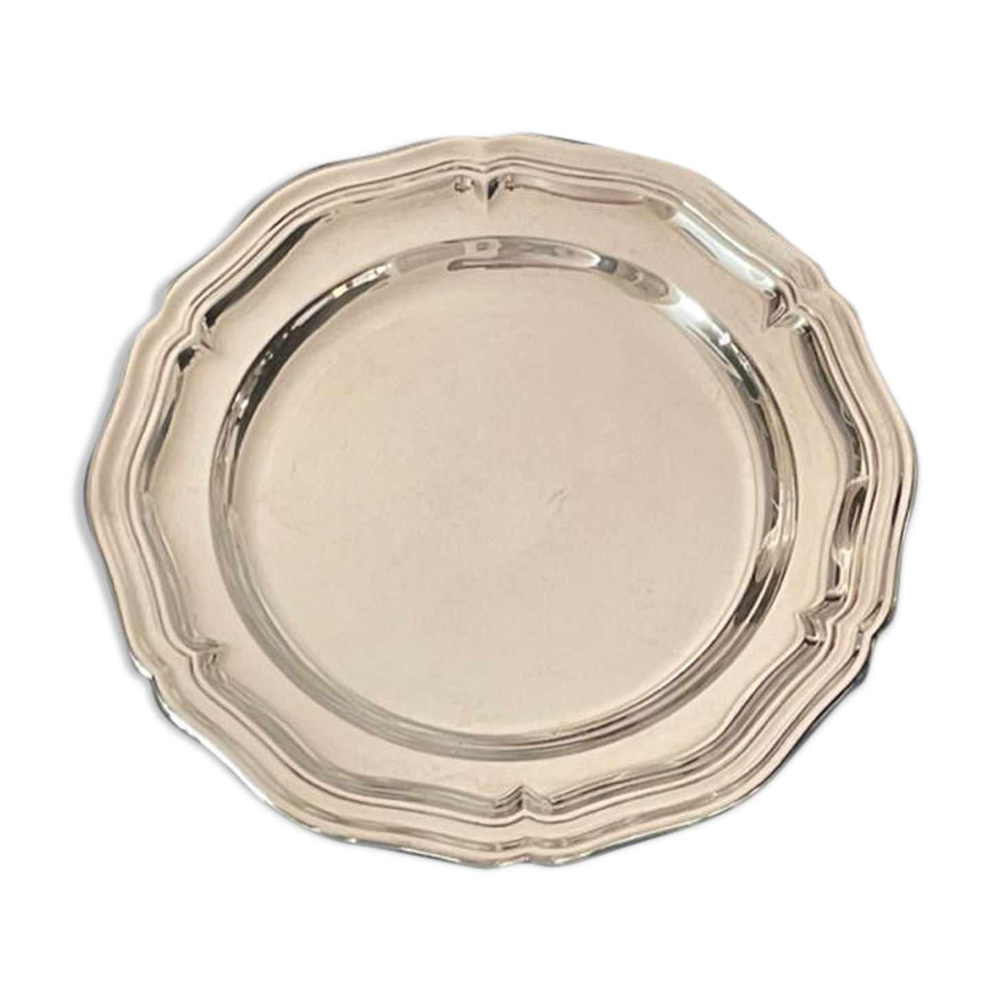 Christofle plate silver metal with desserts