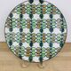Round dish flowers 70s ceramic Y. Lemieux