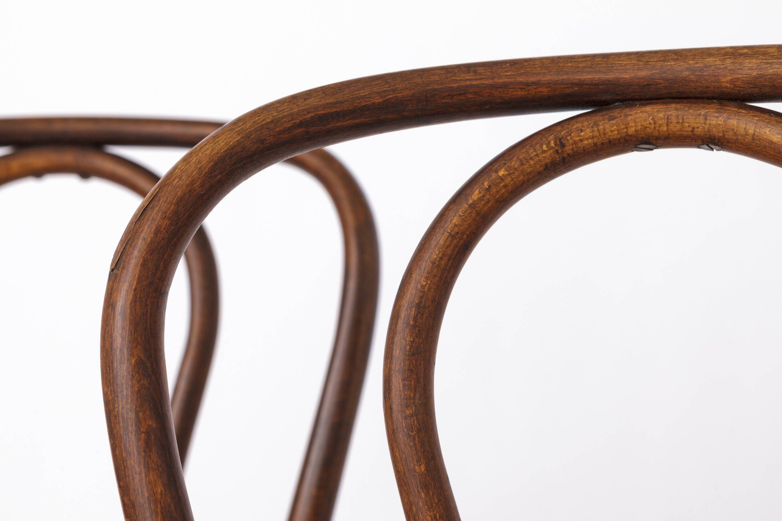 Set of 2 Vintage Bentwood Chairs – 1950s-1960s, Beech Wood, New Weaving