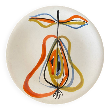 Small pear plate Roger Capron, Vallauris