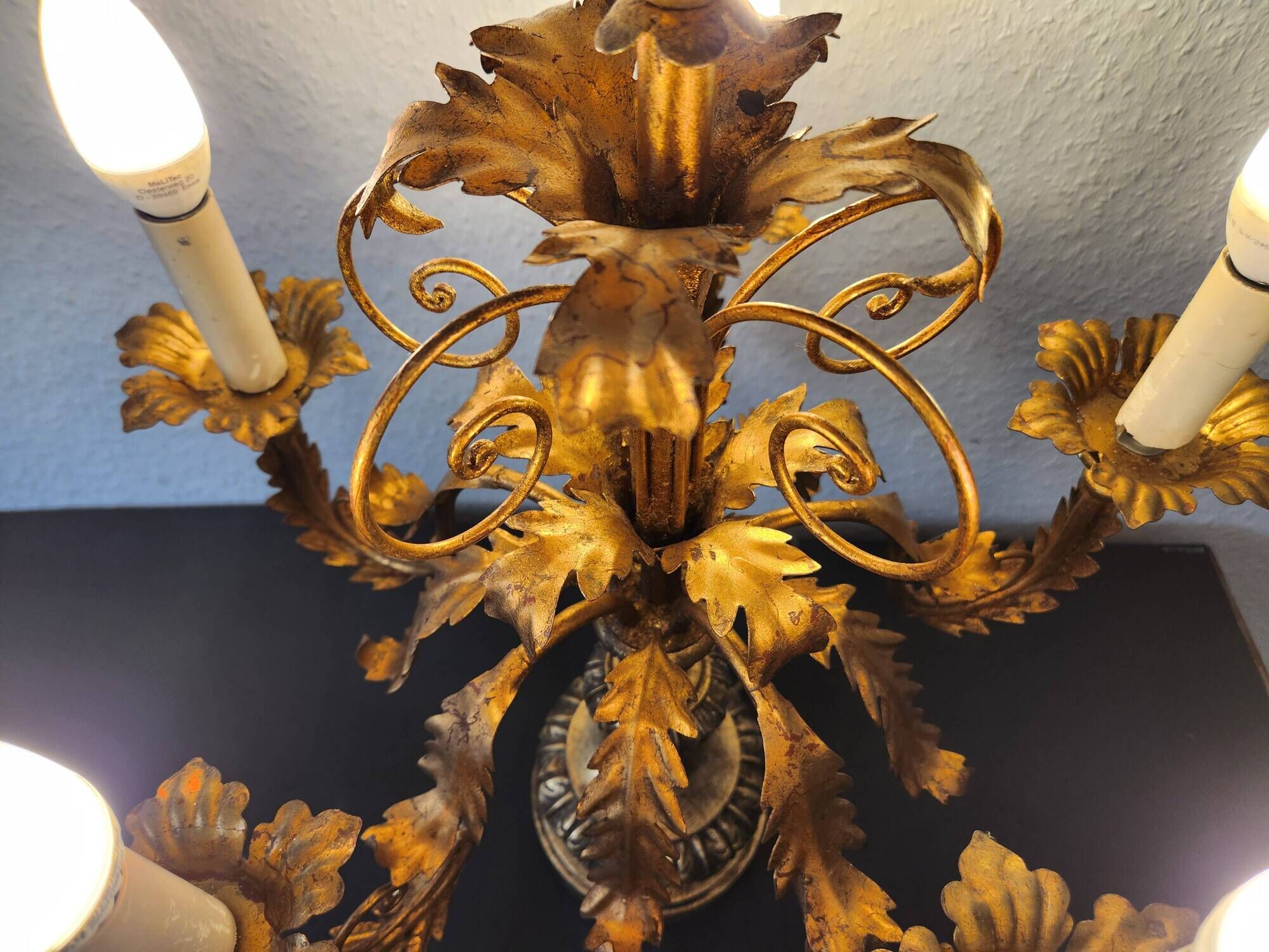 Antique gilded hand-forged hand-carved Florentine Louis XV, Italy