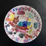 Decorative plate with abstract painting