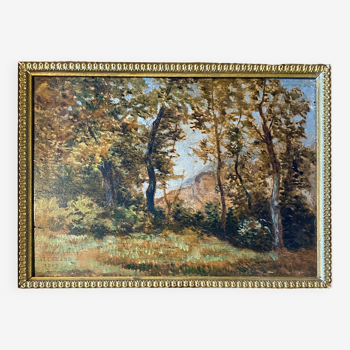 Tableau hsp d'hector allemand (1809-1886) "paysage" éc. de lyon