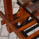 Ancienne table console de ferme en bois massif