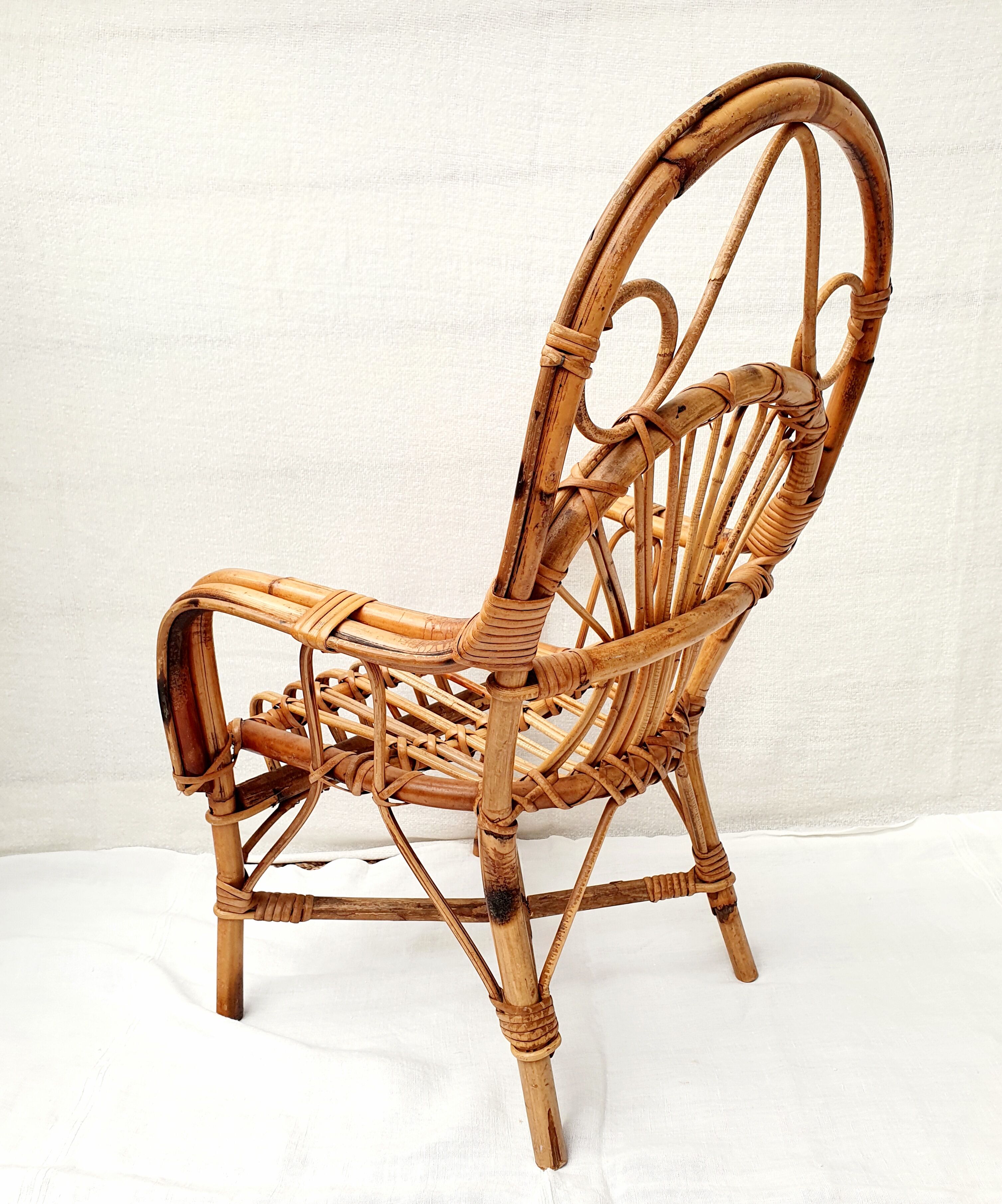 Children's rattan armchair