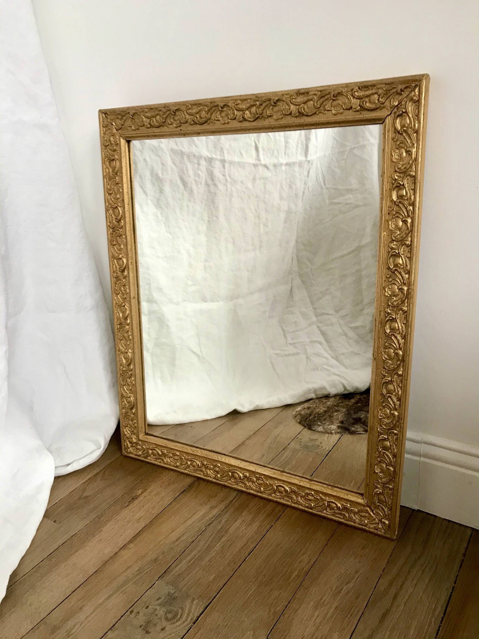 set of 4 mirrors in wood and gilded stucco early 20th century