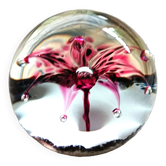 Sulfide paperweight signed dated, Art glassware