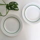 Set of 4 mouin des Loups plate, green motif, French vintage, rustic, countryside