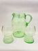 Carafe art deco et ses deux verres, en ouraline