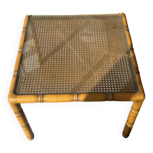 Table bambou et verre