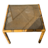 Bamboo and glass table