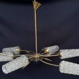 Vintage 60s sun shape chandelier 6 branches