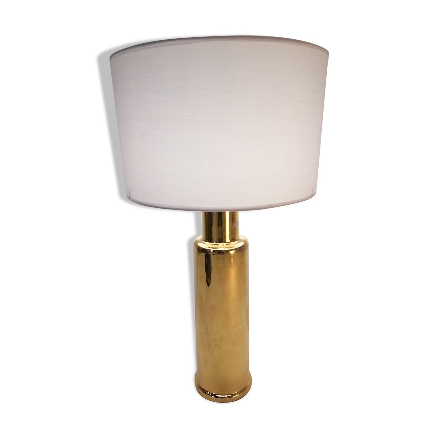 Lampe scandinave Luxus en verre doré 1970
