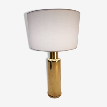 Lampe scandinave Luxus en verre doré 1970