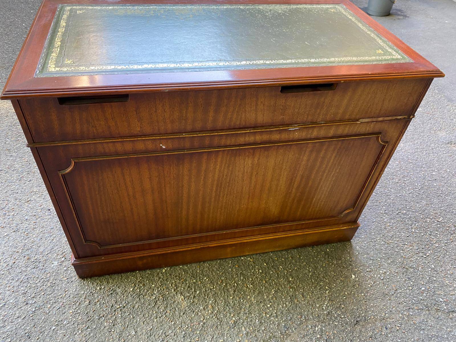 Rosjohn 1950s English Solid Mahogany Desk