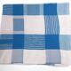 Damask tablecloth with blue and white checkers 1m60 x 1m90