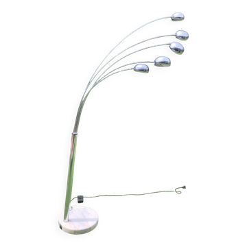 Vintage 5-branch floor lamp "Lily of the Valley", designed by Christian Koban.