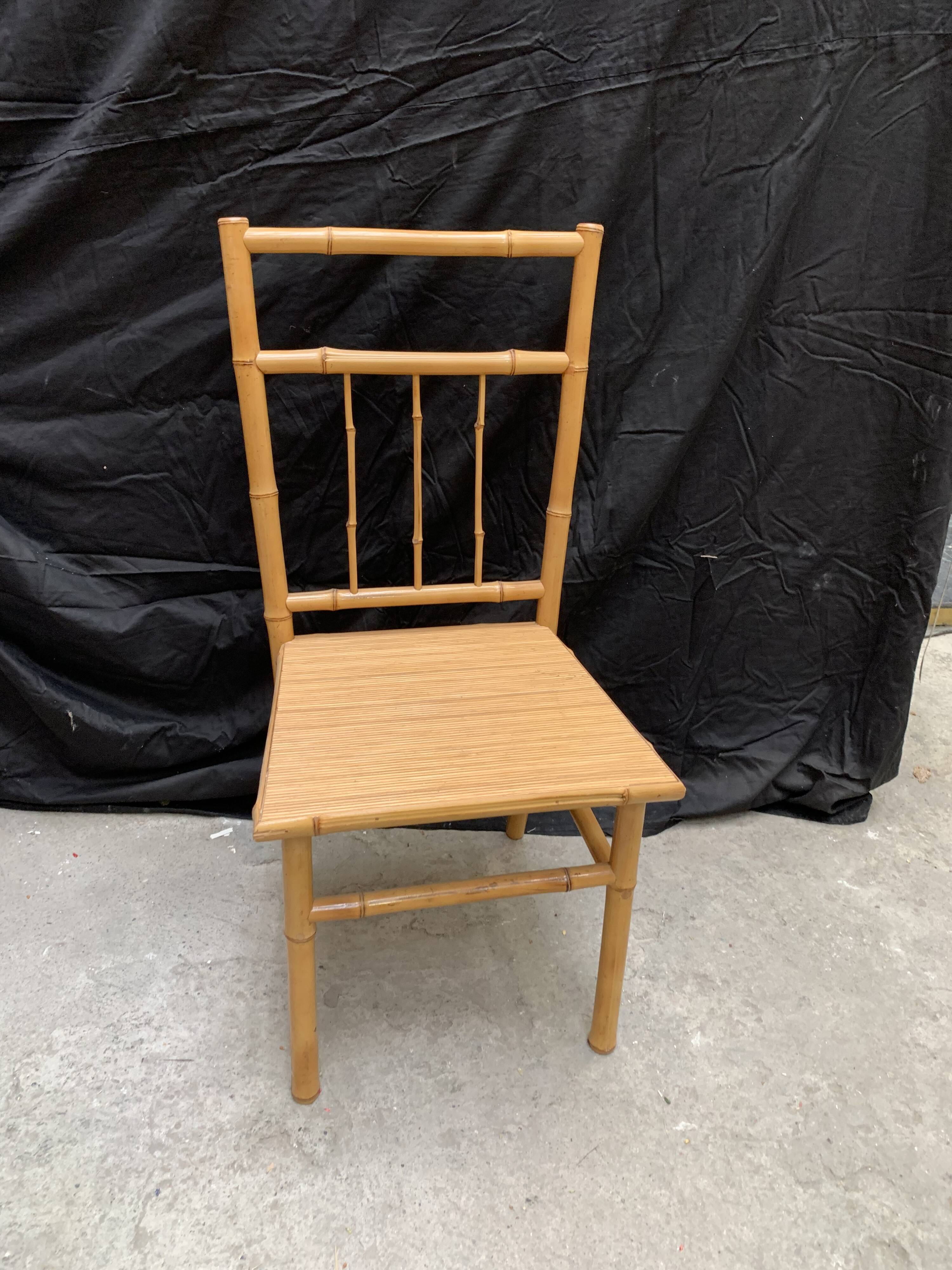 Desk and its vintage bamboo chair