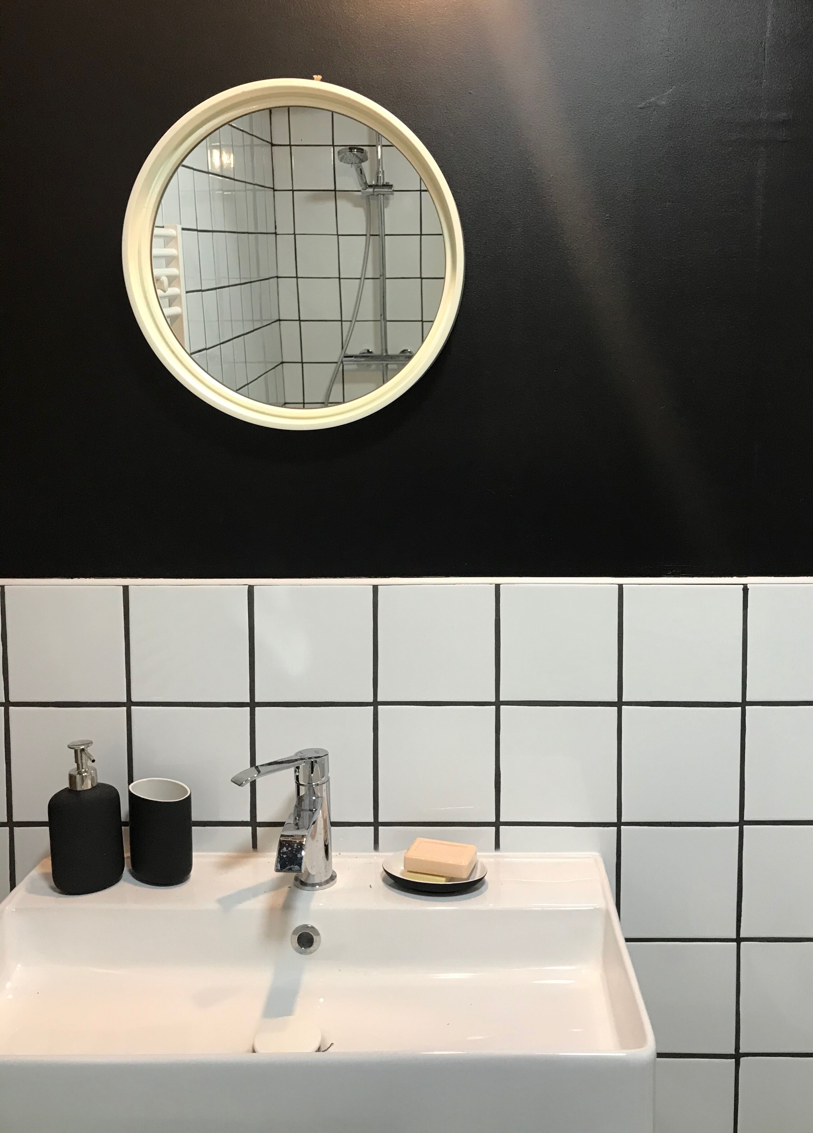 Round mirror brand Gilac vintage