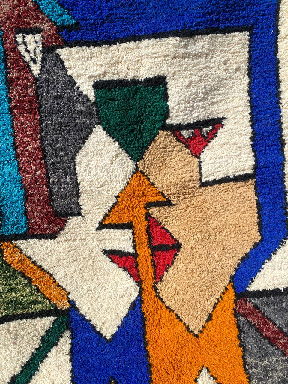 Handmade Colourful Moroccan Wool Rug – Authentic Berber Art & Vibrant Design