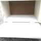 Coiffeuse formica blanc vintage et miroir rond triptyque repliable