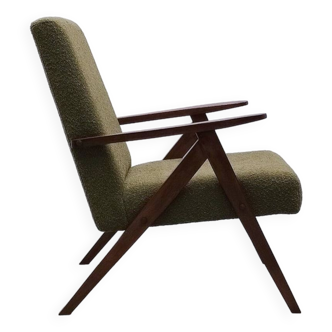 Mid Century Easy Chair Model B 310 Var in Green Boucle