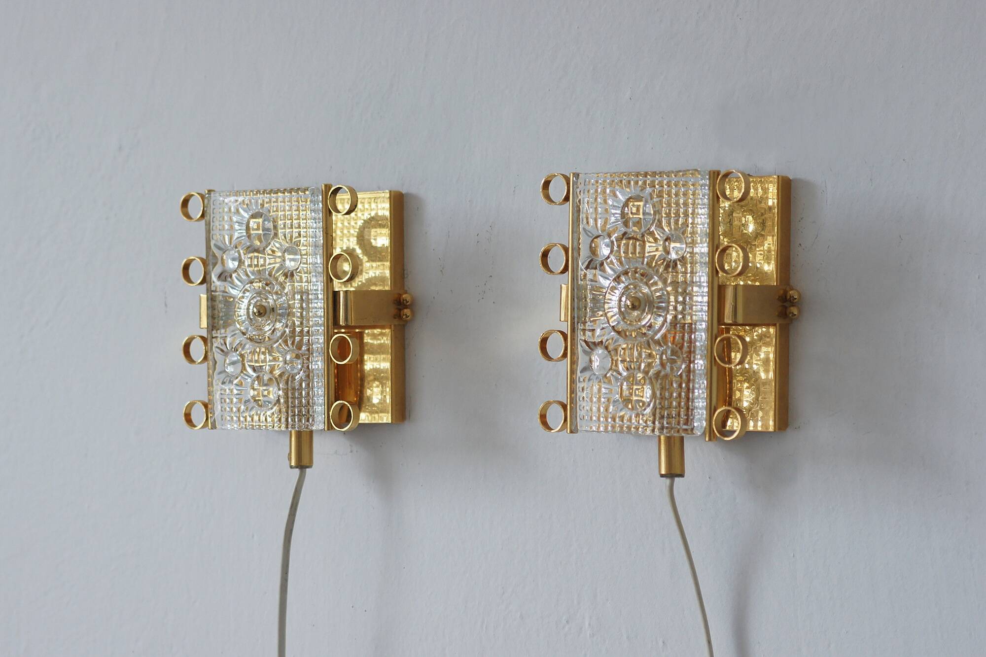 Vintage Swedish Wall Sconces, Set of 2