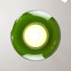 Mid-Century Italian Green Glass & Brass Pendant Lamp, 60s