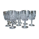 Set of 11 glasses in chiseled ancient rock crystal