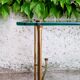 Glass and gold metal coffee table, 1960s