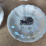 Tea set or pearly white coffee