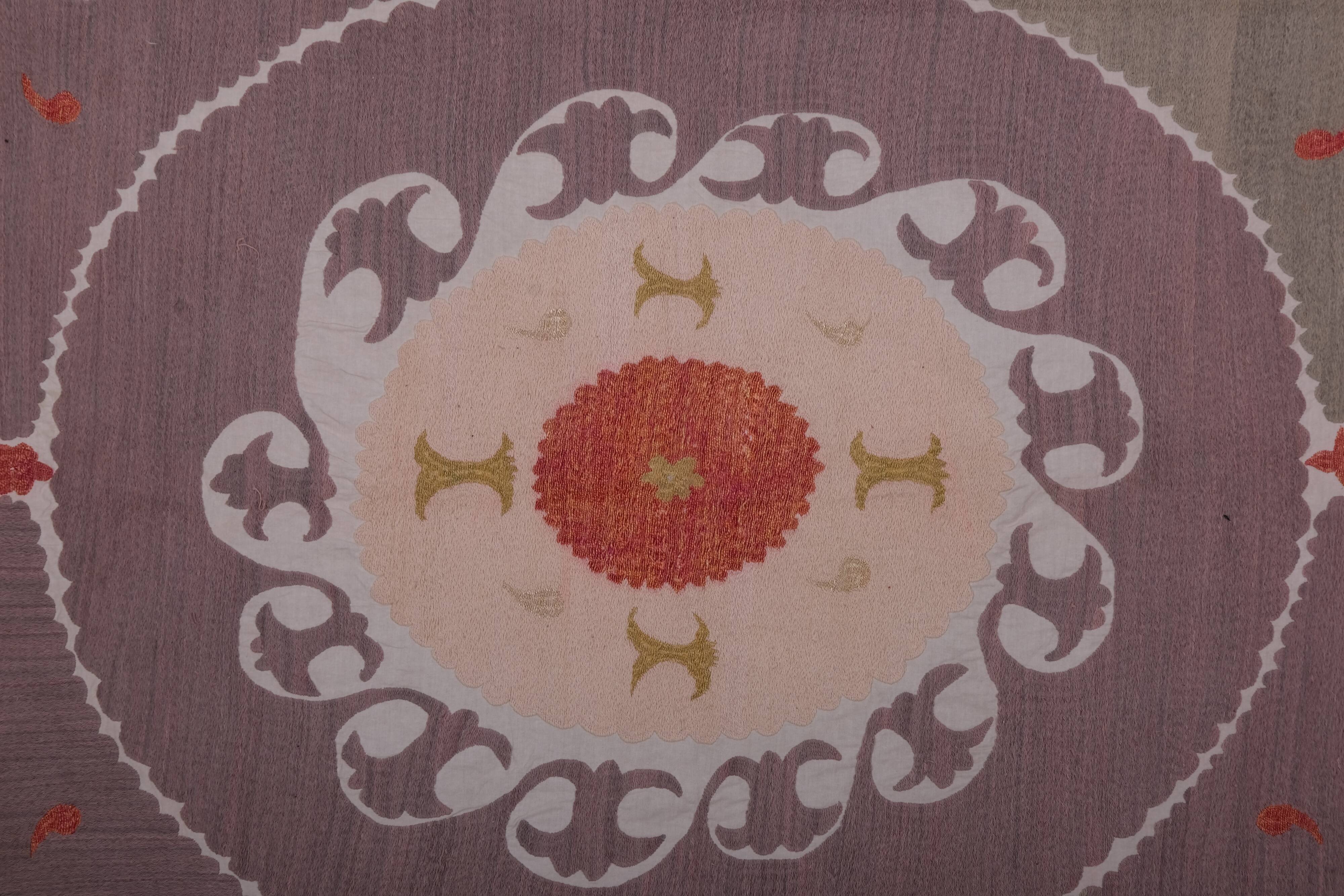 Hand knotted rug, vintage Turkish rug 120x137 cm