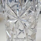 Lead crystal vase with flared neck, Bohemian/Boho chic style. High 25 cm