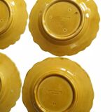 Set of 6 dessert plates in barbotine various fruits sarreguemines france