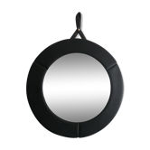 Miroir vintage en skaï scandinave des années 50