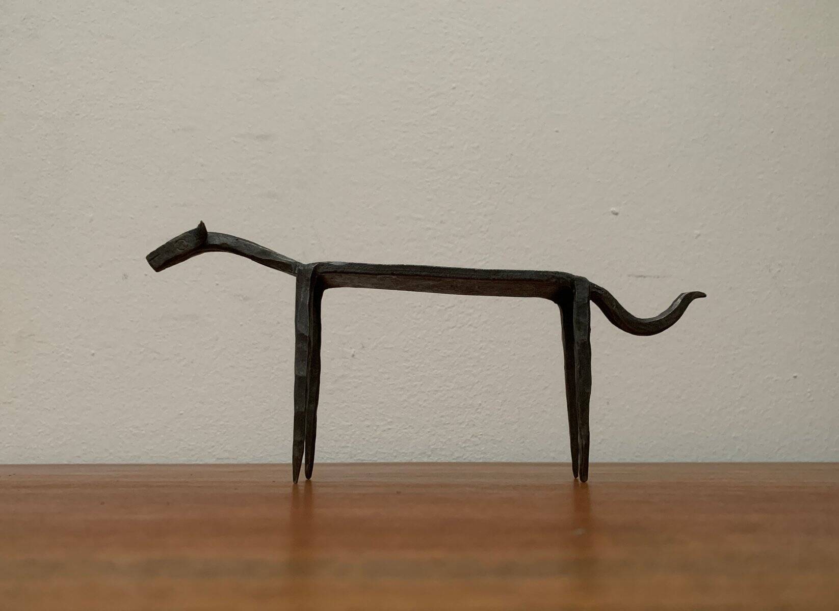 Mid-century wrought iron animal sculpture